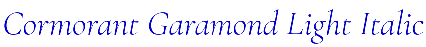 Cormorant Garamond Light Italic fuente